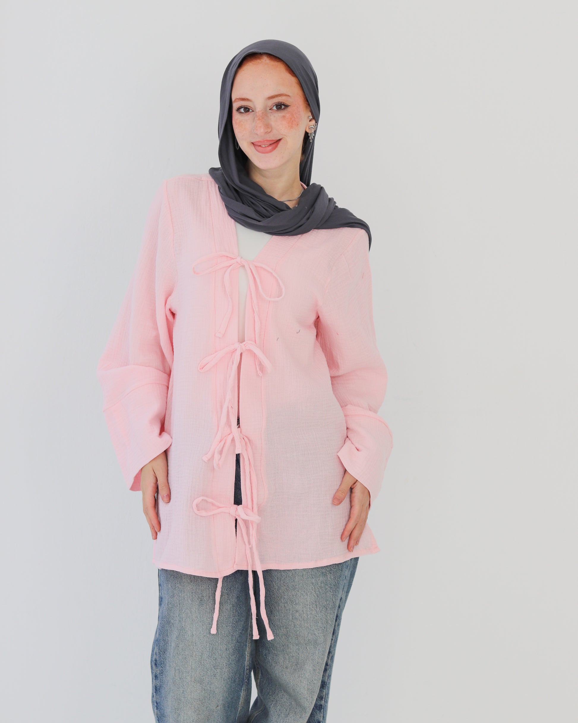 Bubbles Linen Blouse - Pink