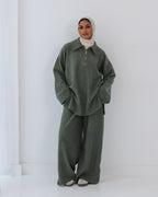 Zip Up Set - Olive