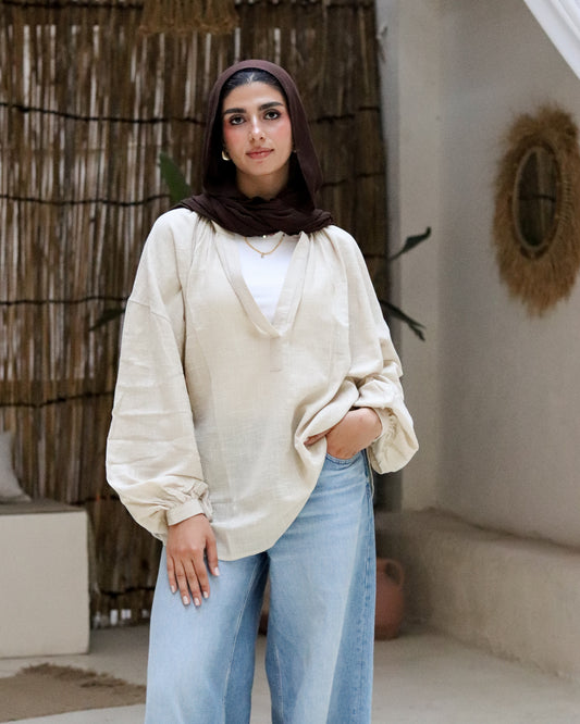 Easy To Love Blouse - Beige