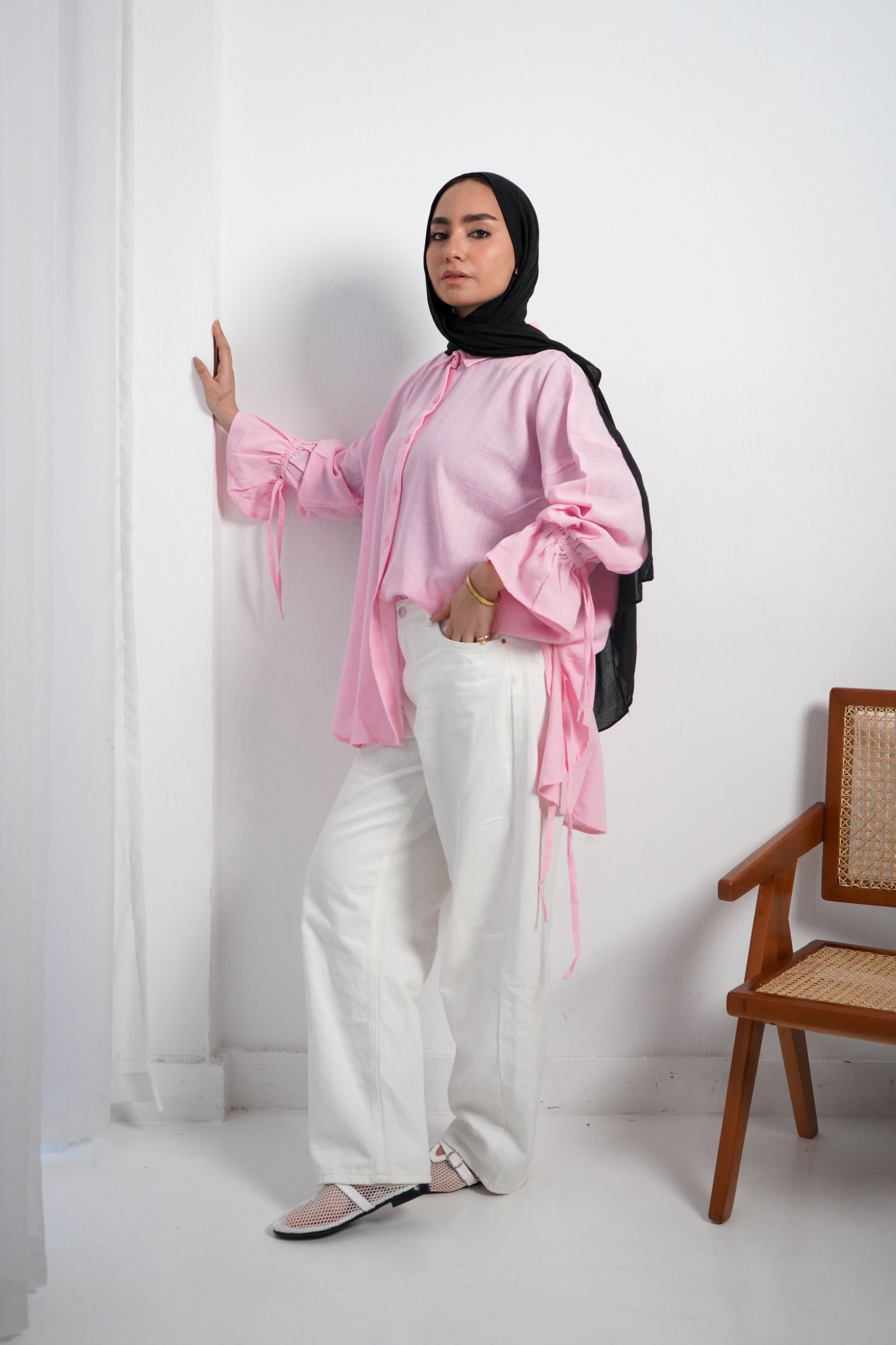 Crunchy Blouse -Pink