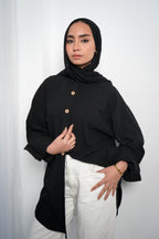 Pure Linen Shirt - Black