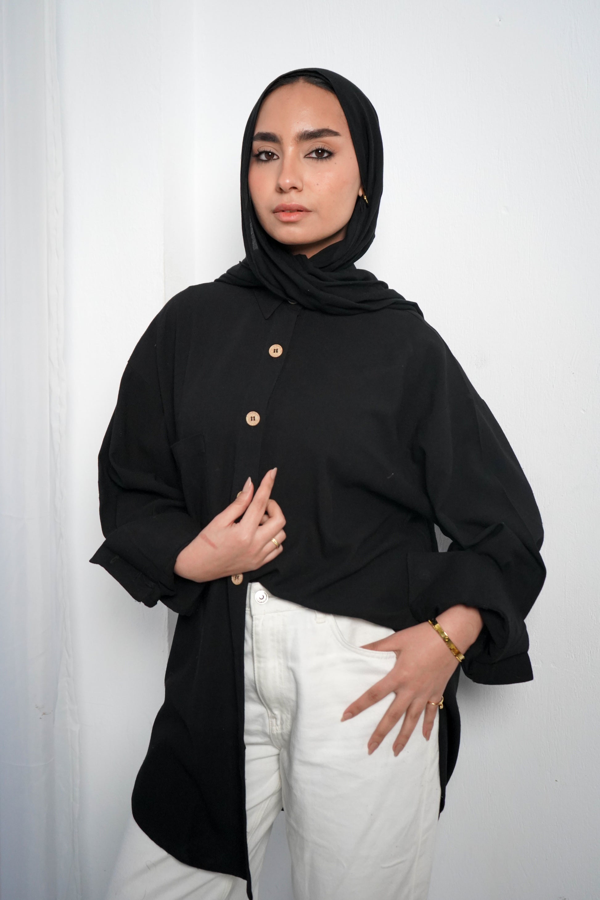 Pure Linen Shirt - Black