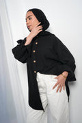 Pure Linen Shirt - Black