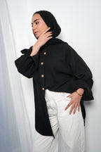Pure Linen Shirt - Black
