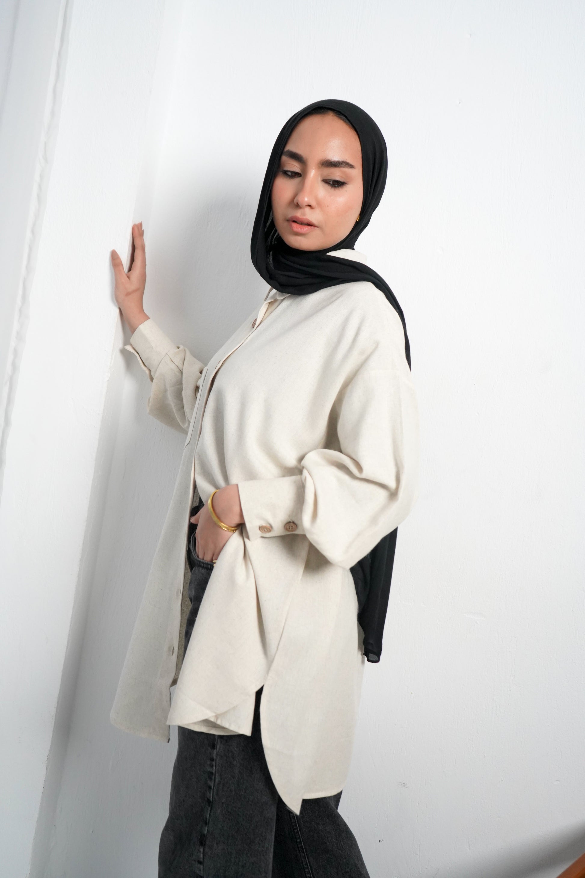 Pure Linen Shirt - Beige