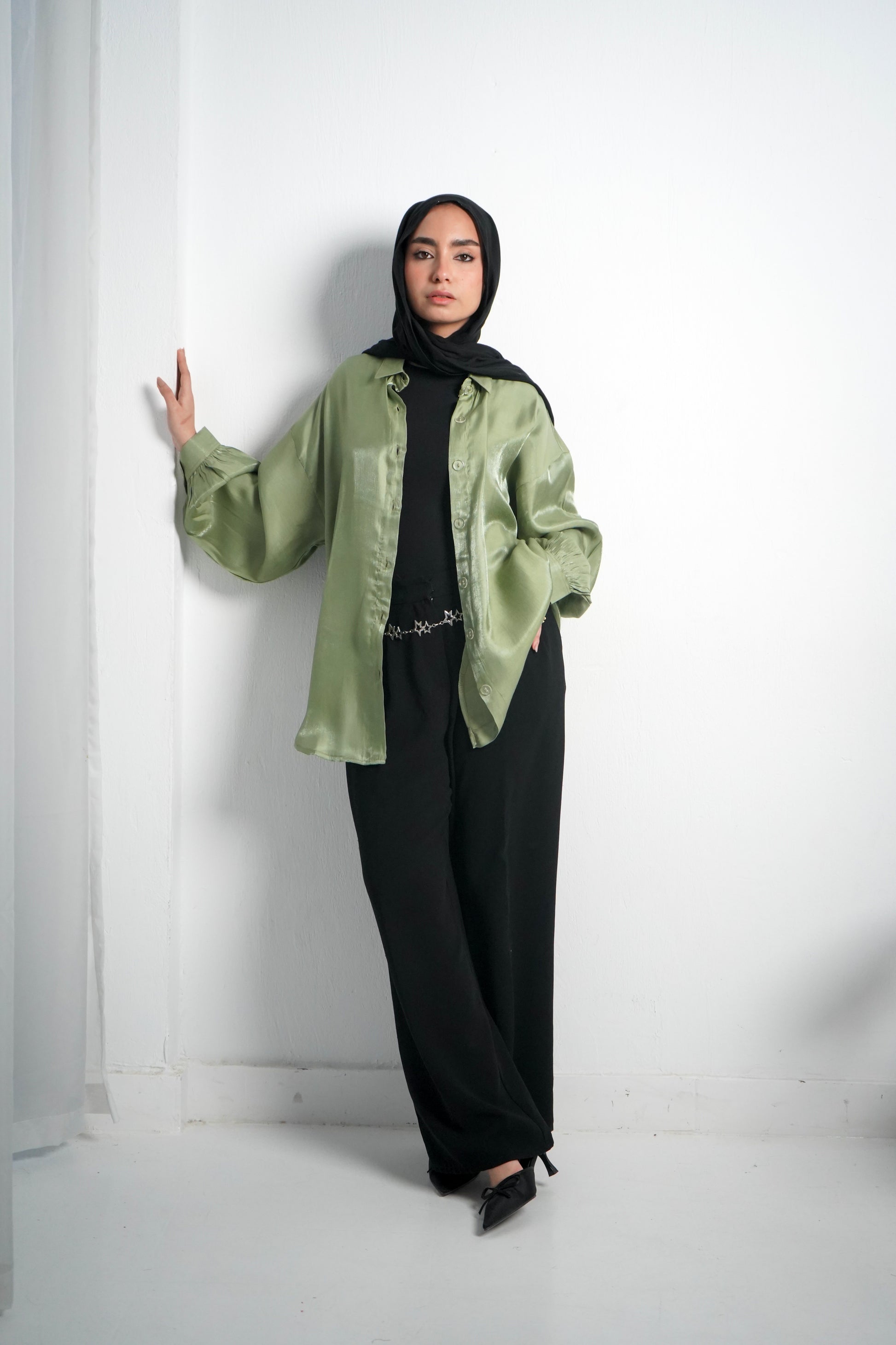 Glittery Shirt - Mint Green