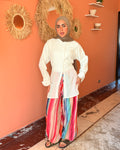 Striped Linen Pant - Candy