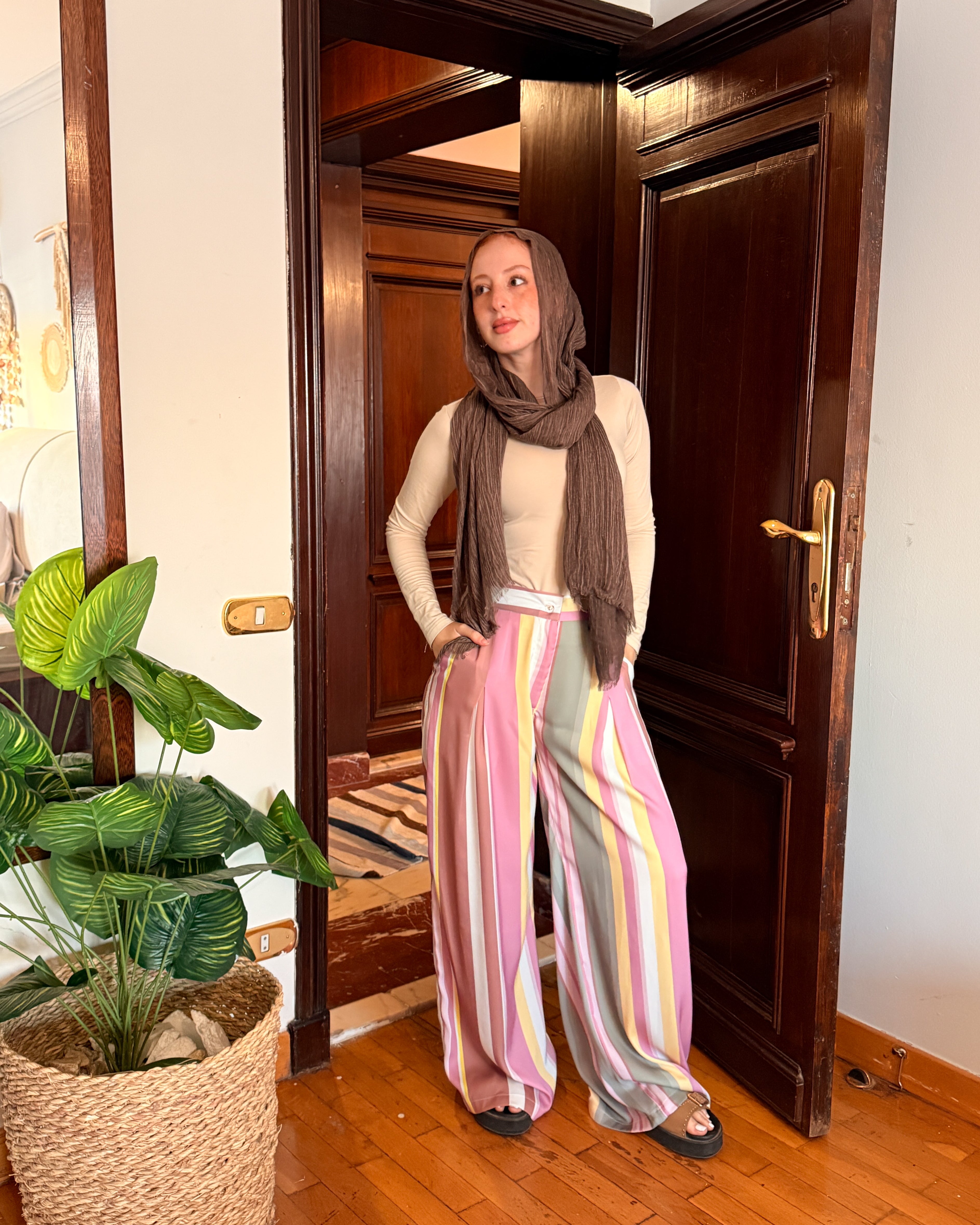 Striped Satin Pant
