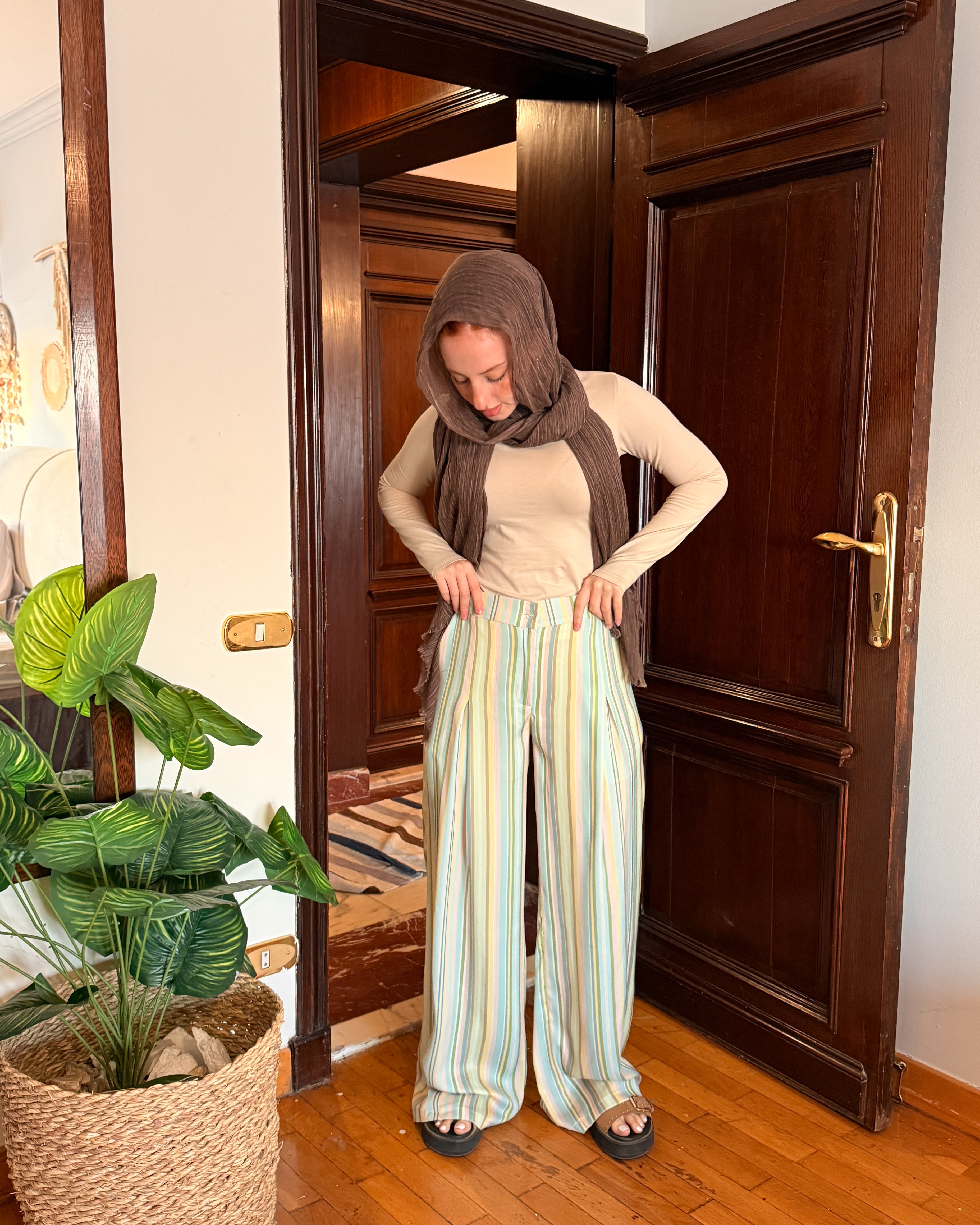 Striped Linen Pant