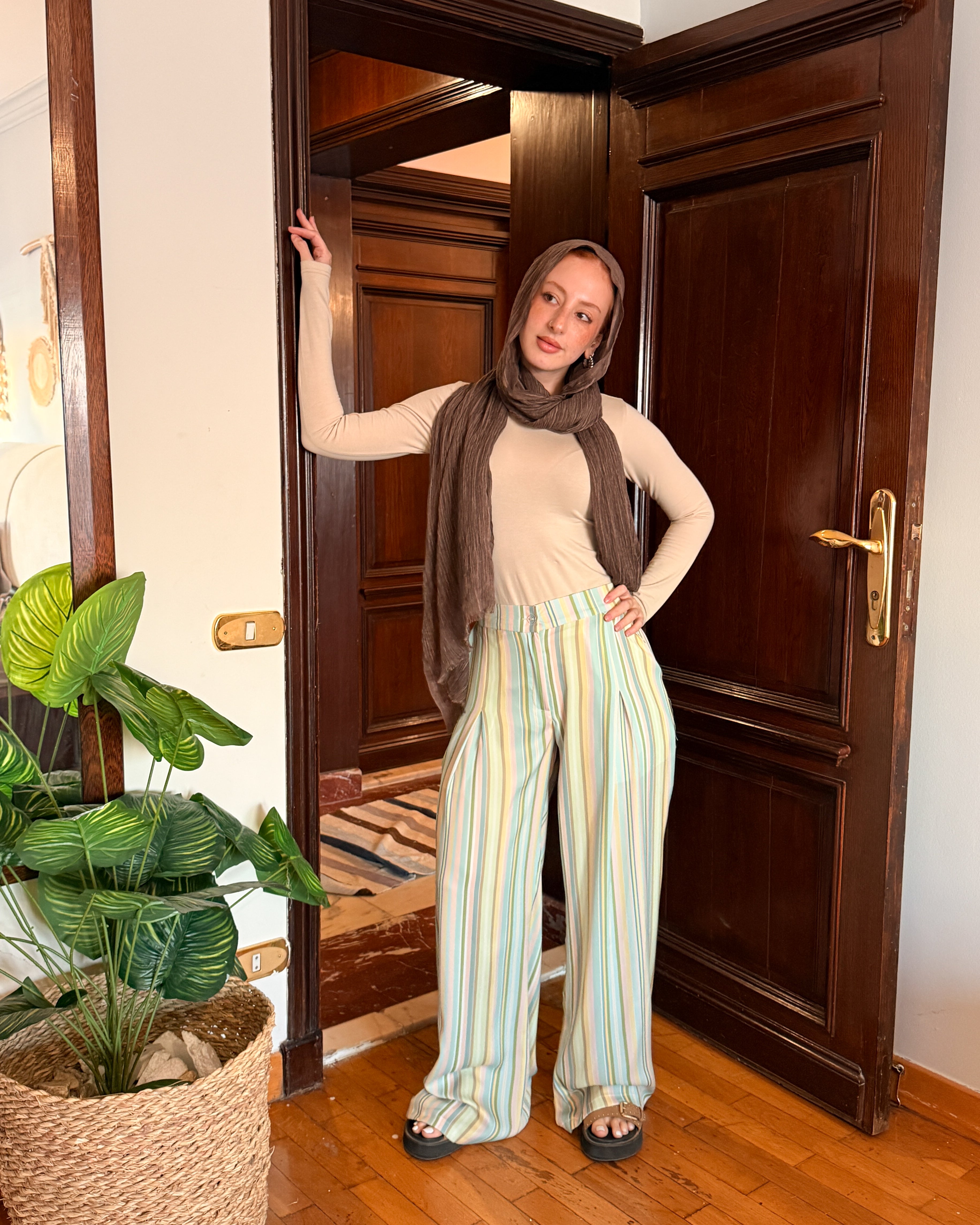 Striped Linen Pant