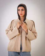 Cool Cropped Jacket - Beige