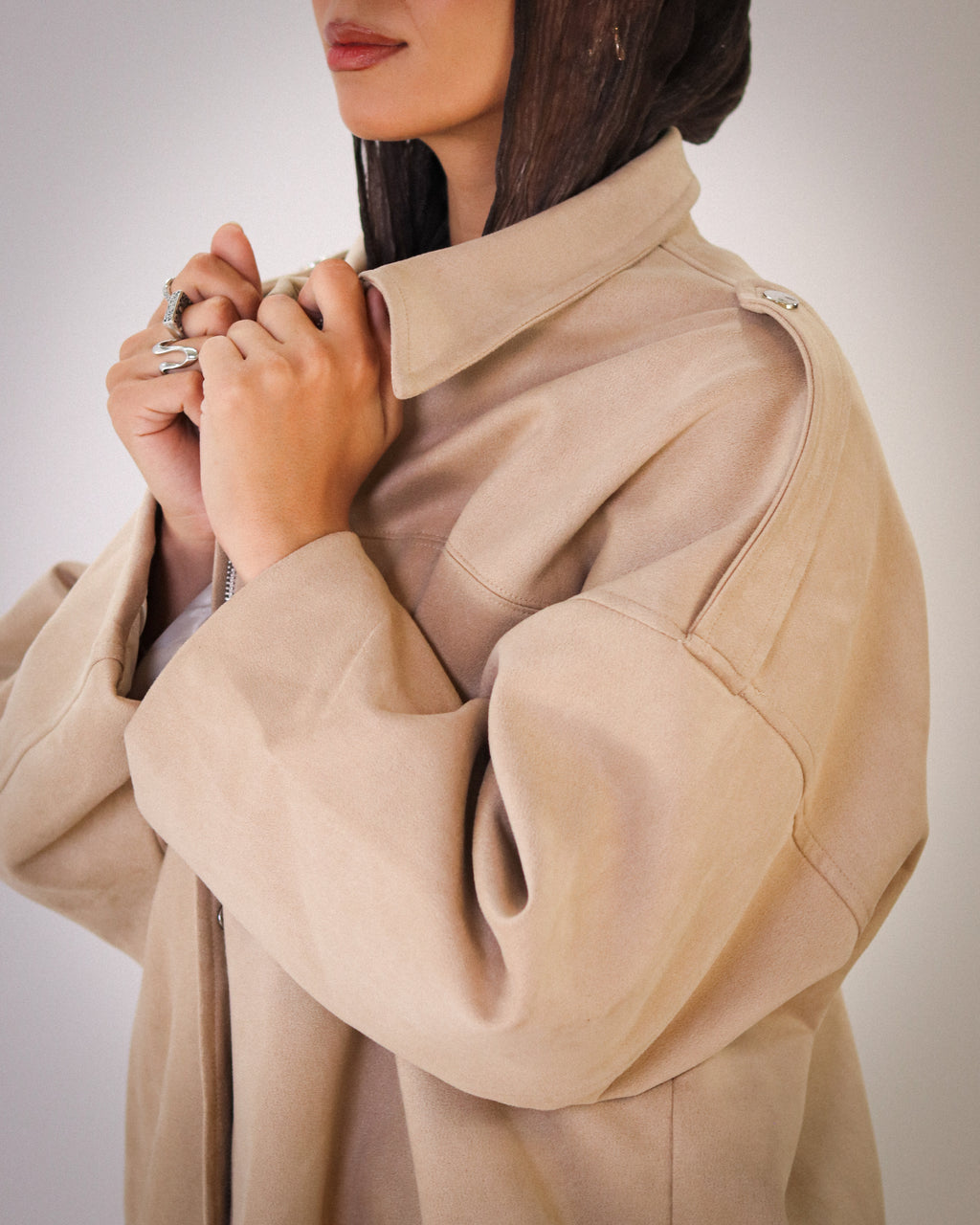 Cool Cropped Jacket - Beige