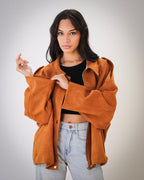 Cool Cropped Jacket -Camel