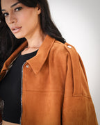 Cool Cropped Jacket -Camel