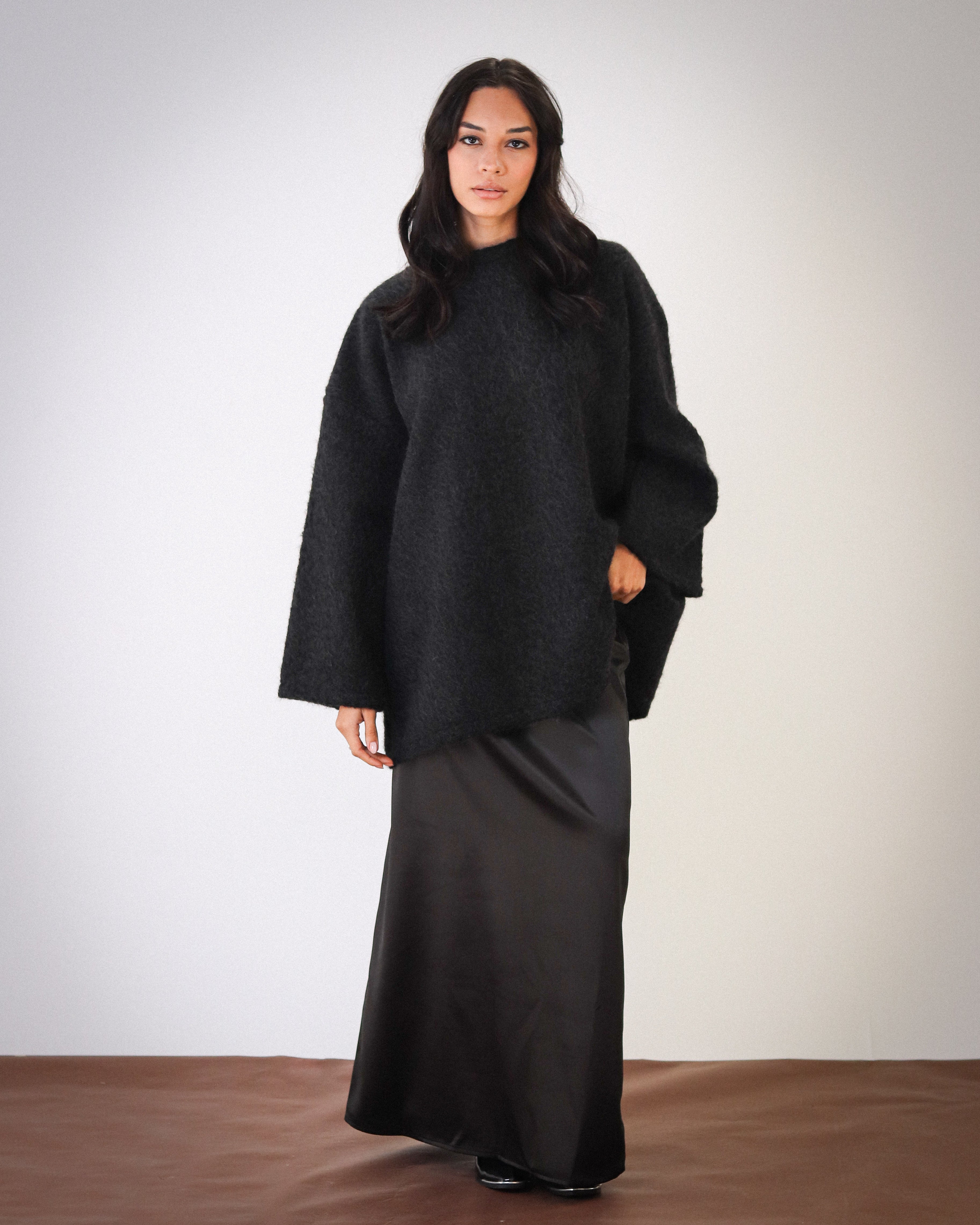 Soft Fur Pullover - Black