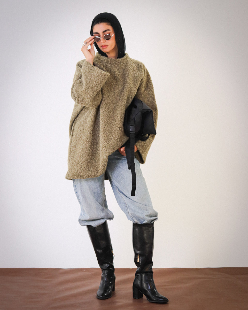 Soft Fur Pullover - Olive