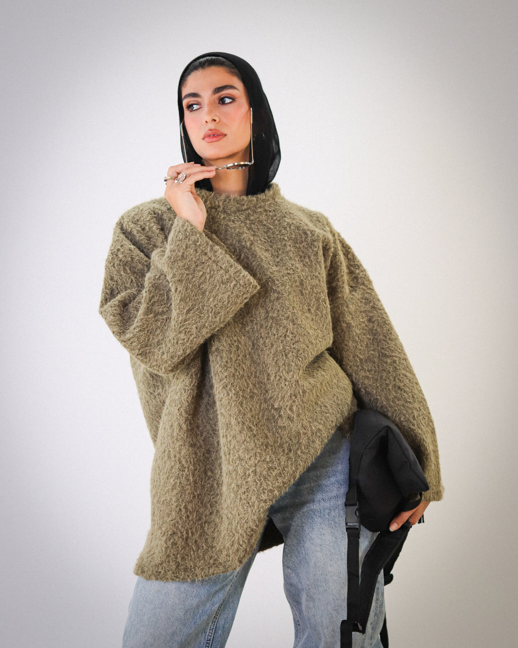 Soft Fur Pullover - Olive