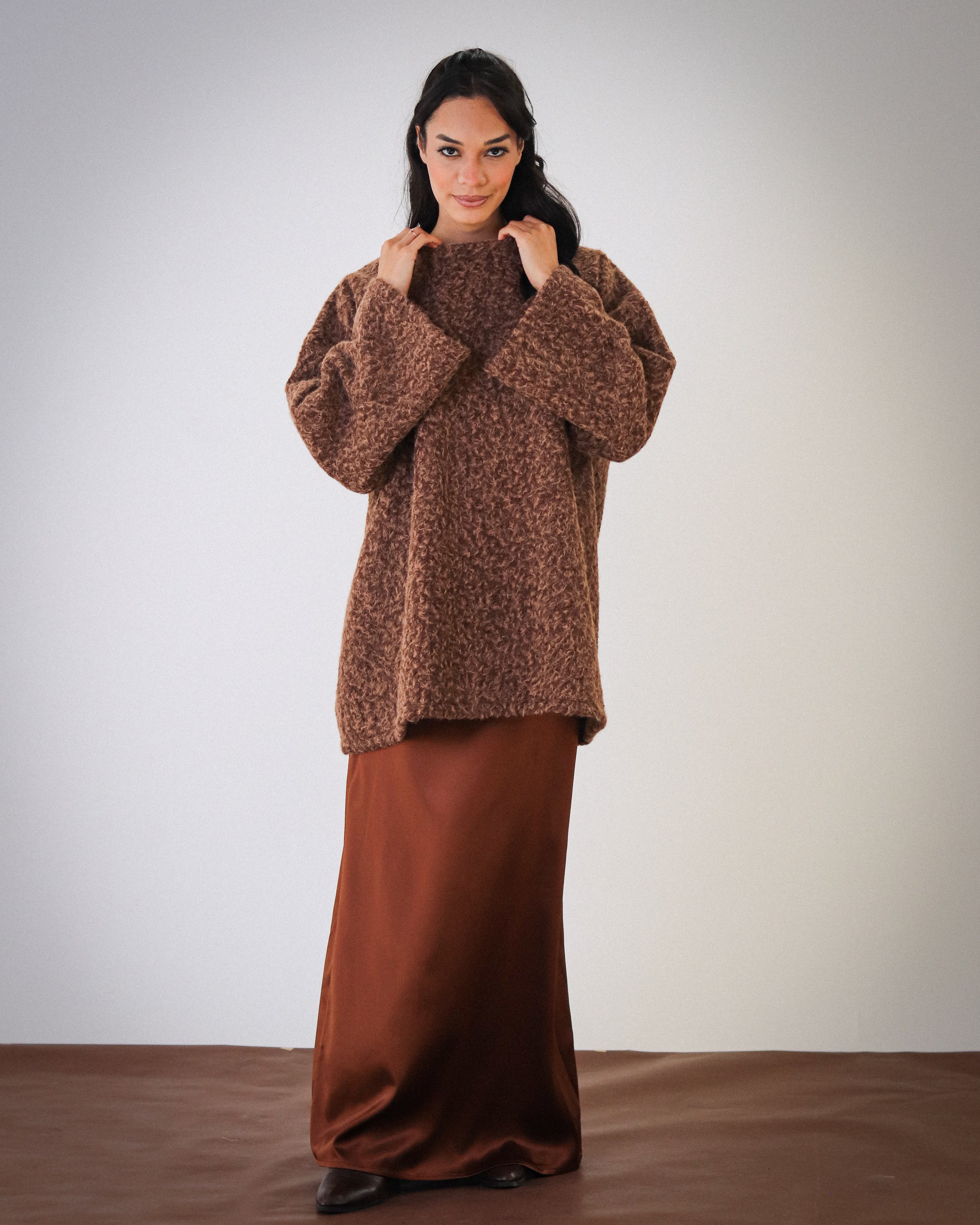 Soft Fur Pullover - Brown
