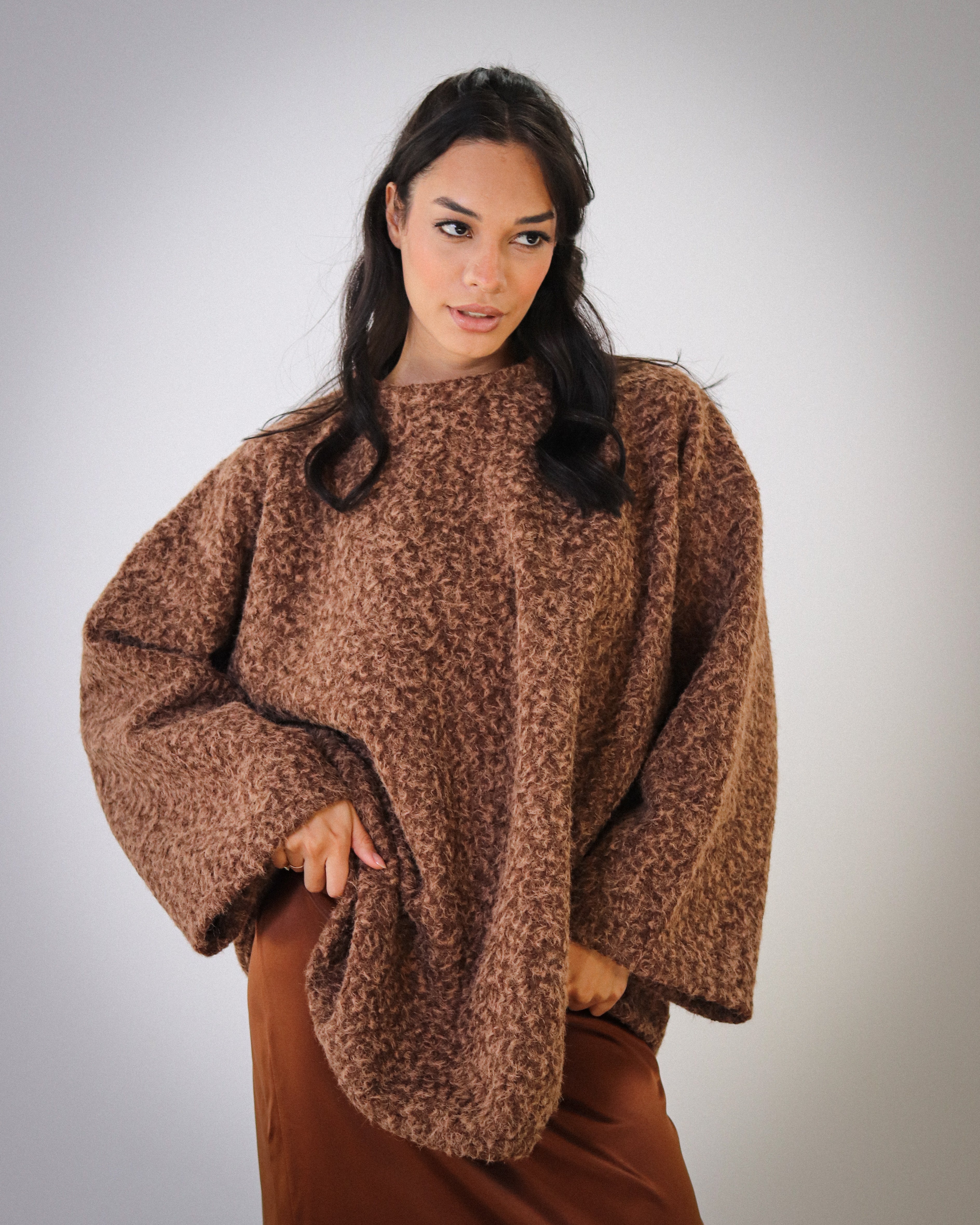 Soft Fur Pullover - Brown