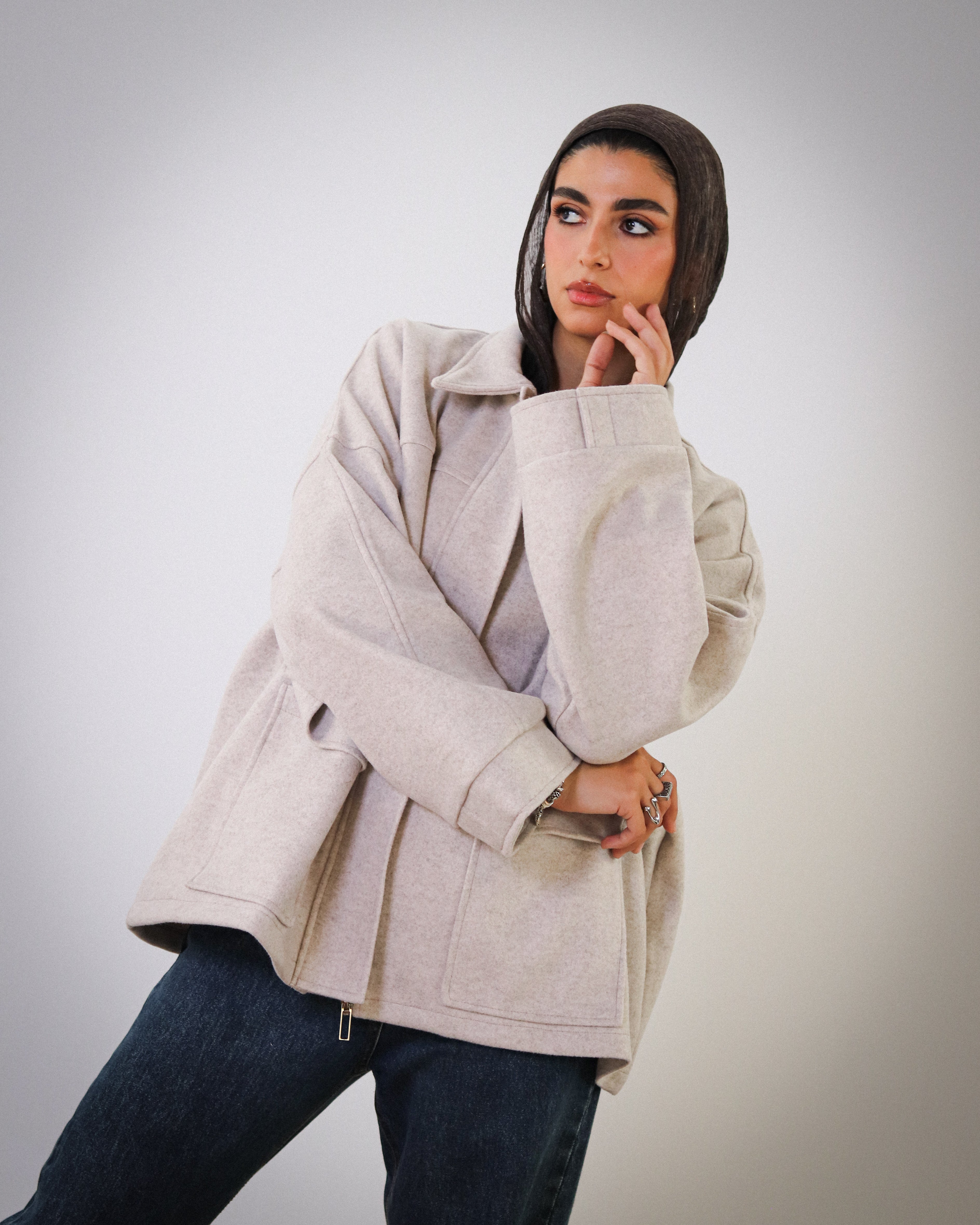 Over You Midi Jacket - Beige