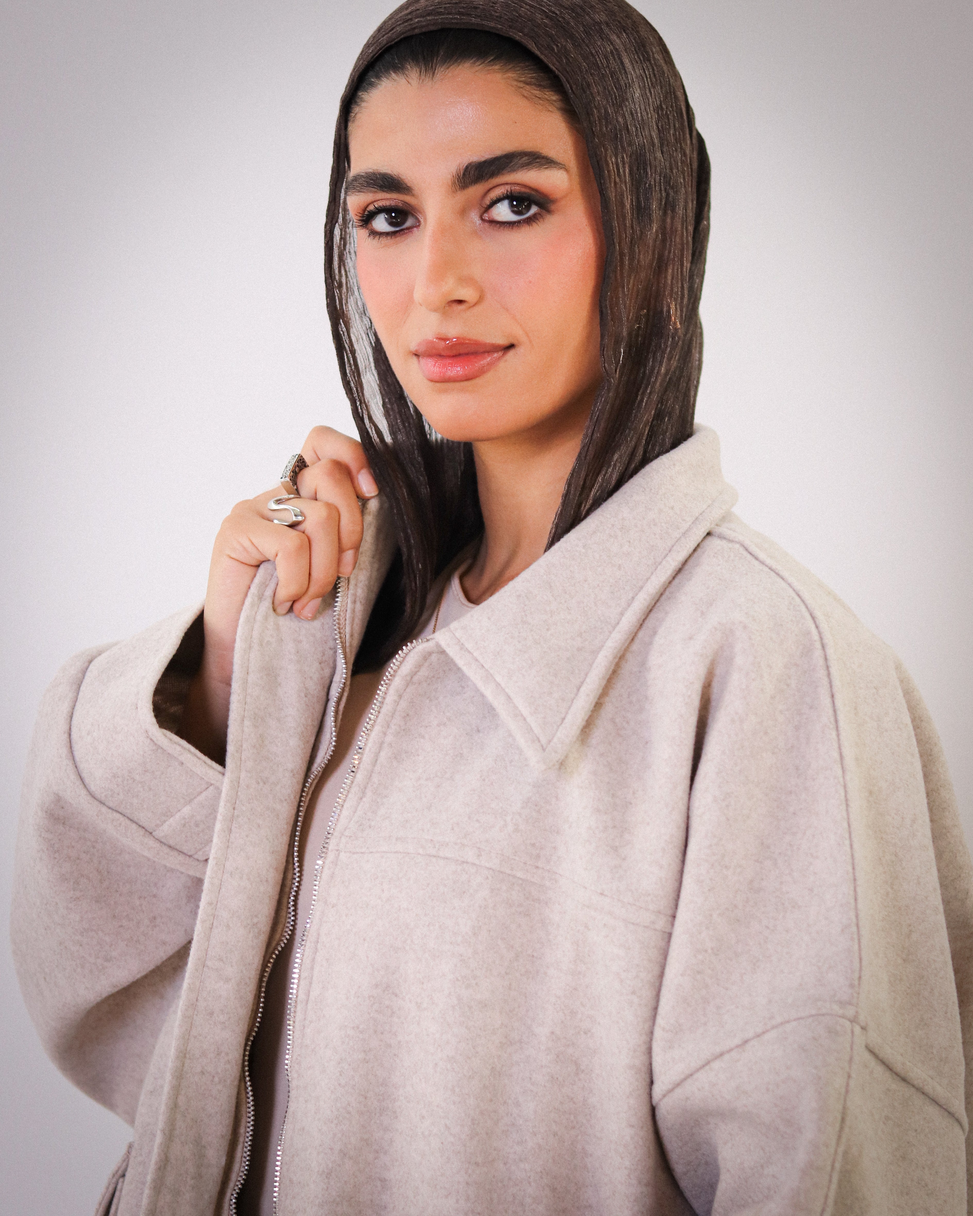 Over You Midi Jacket - Beige