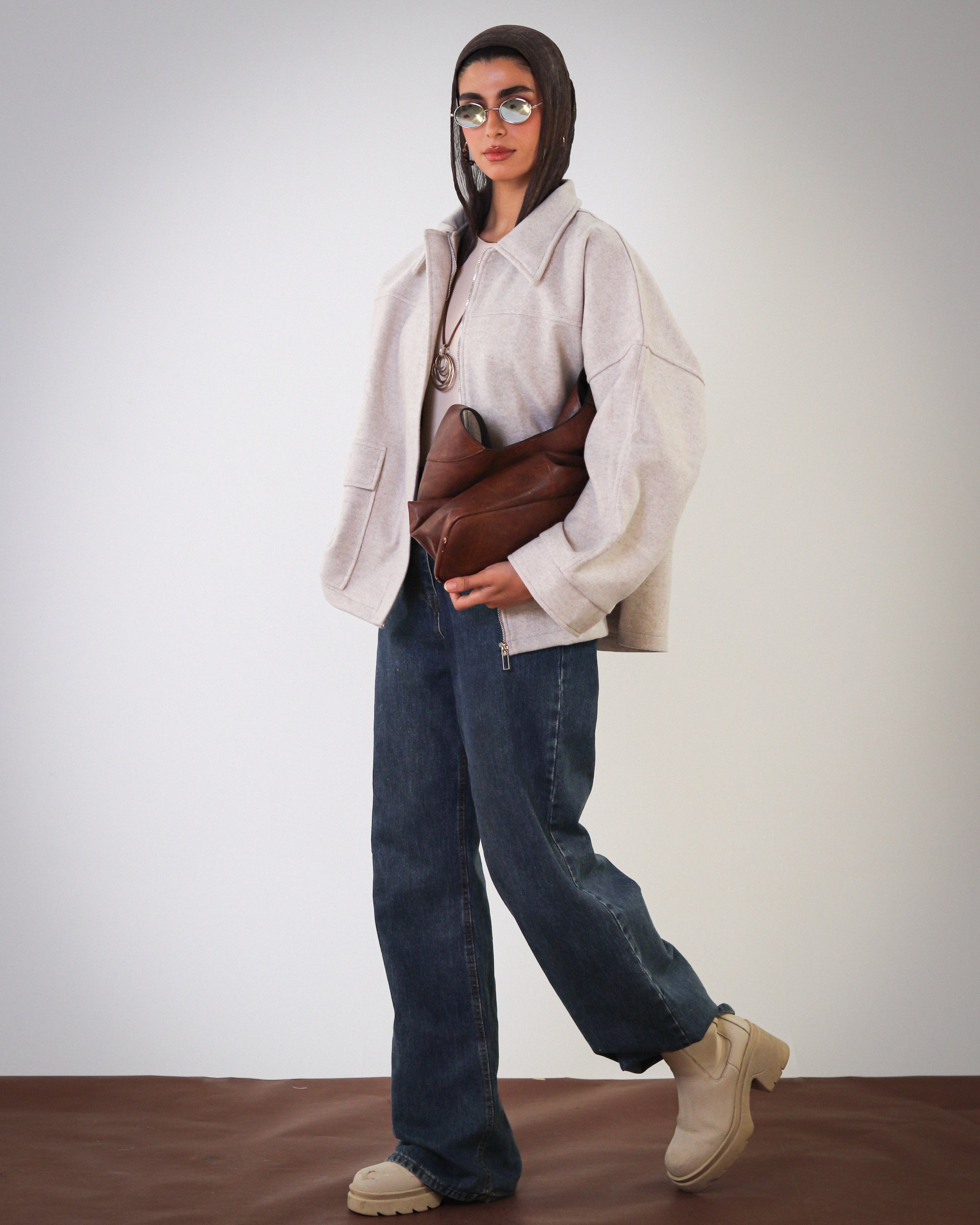 Over You Midi Jacket - Beige