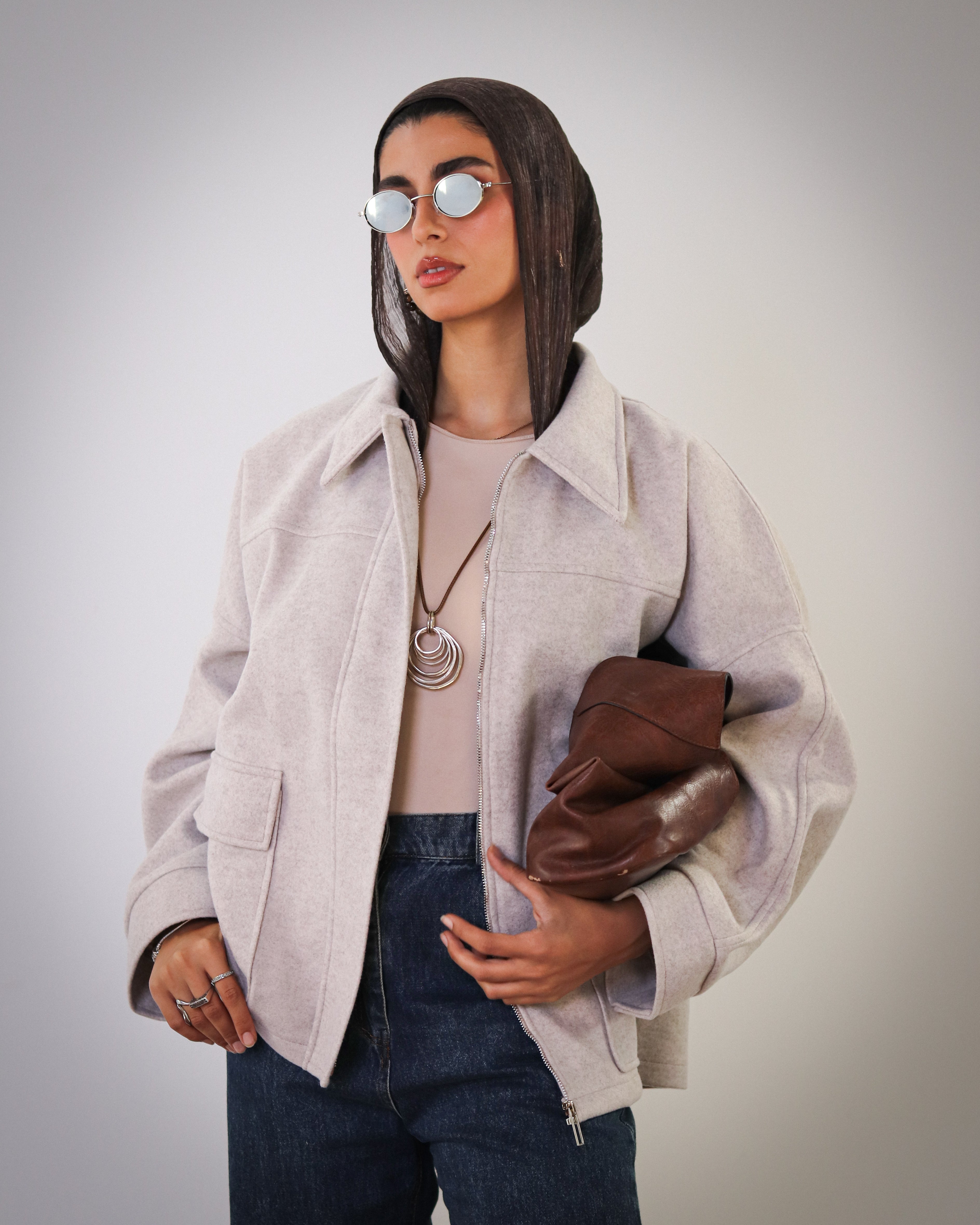 Over You Midi Jacket - Beige