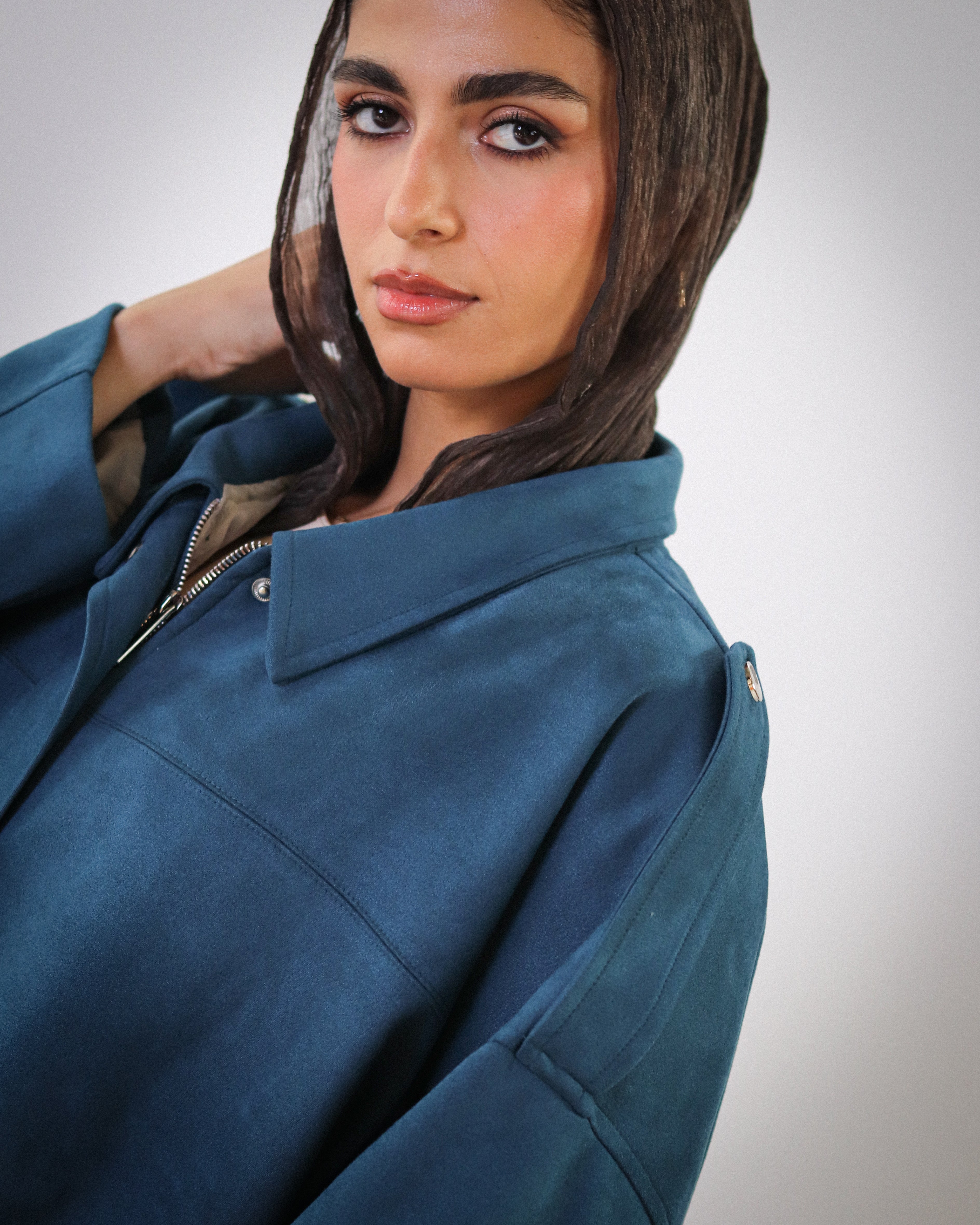 Cool Cropped Jacket - Petrol