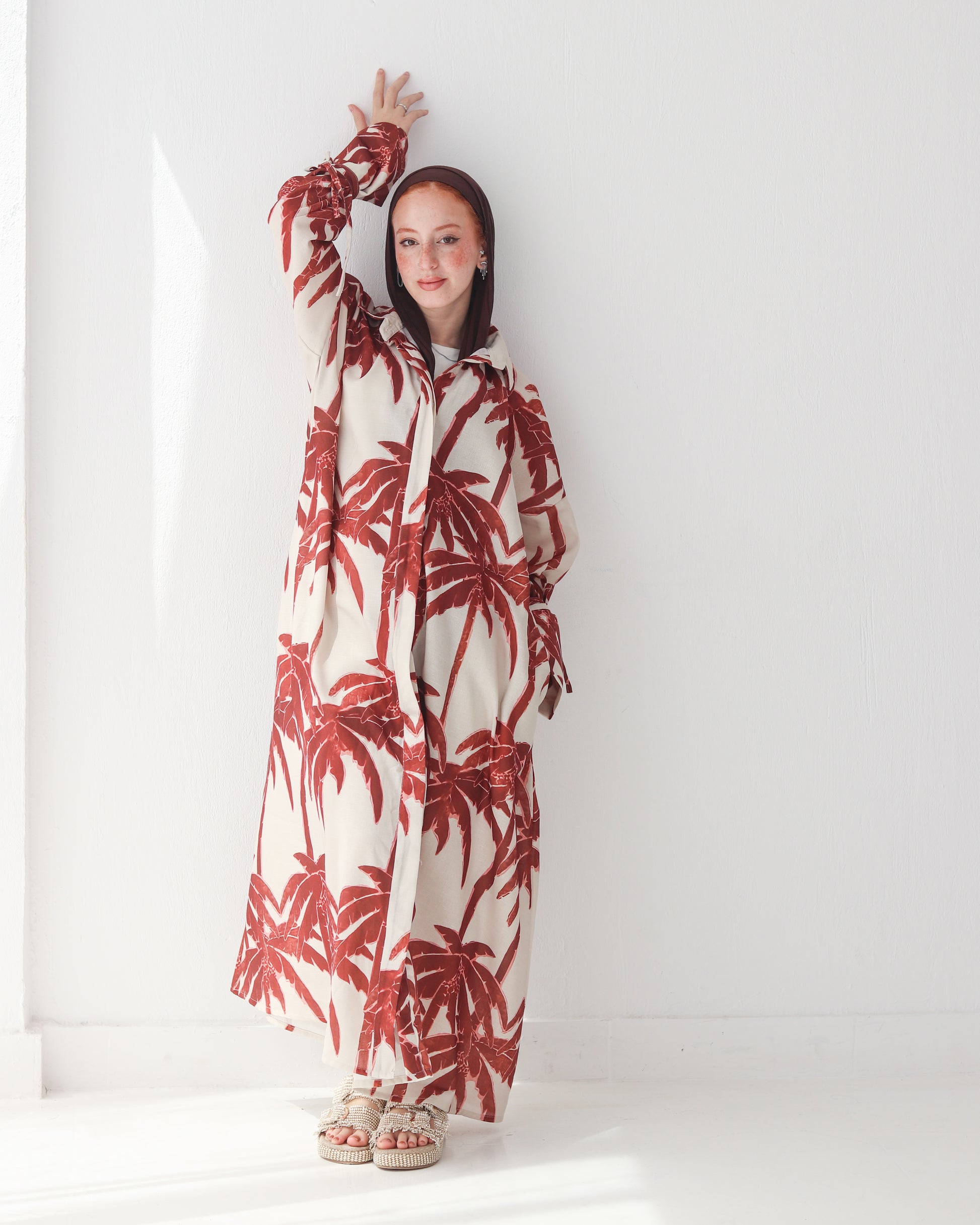 Palm Shirt Dress