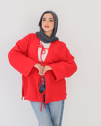 Bubbles Linen Blouse - Red