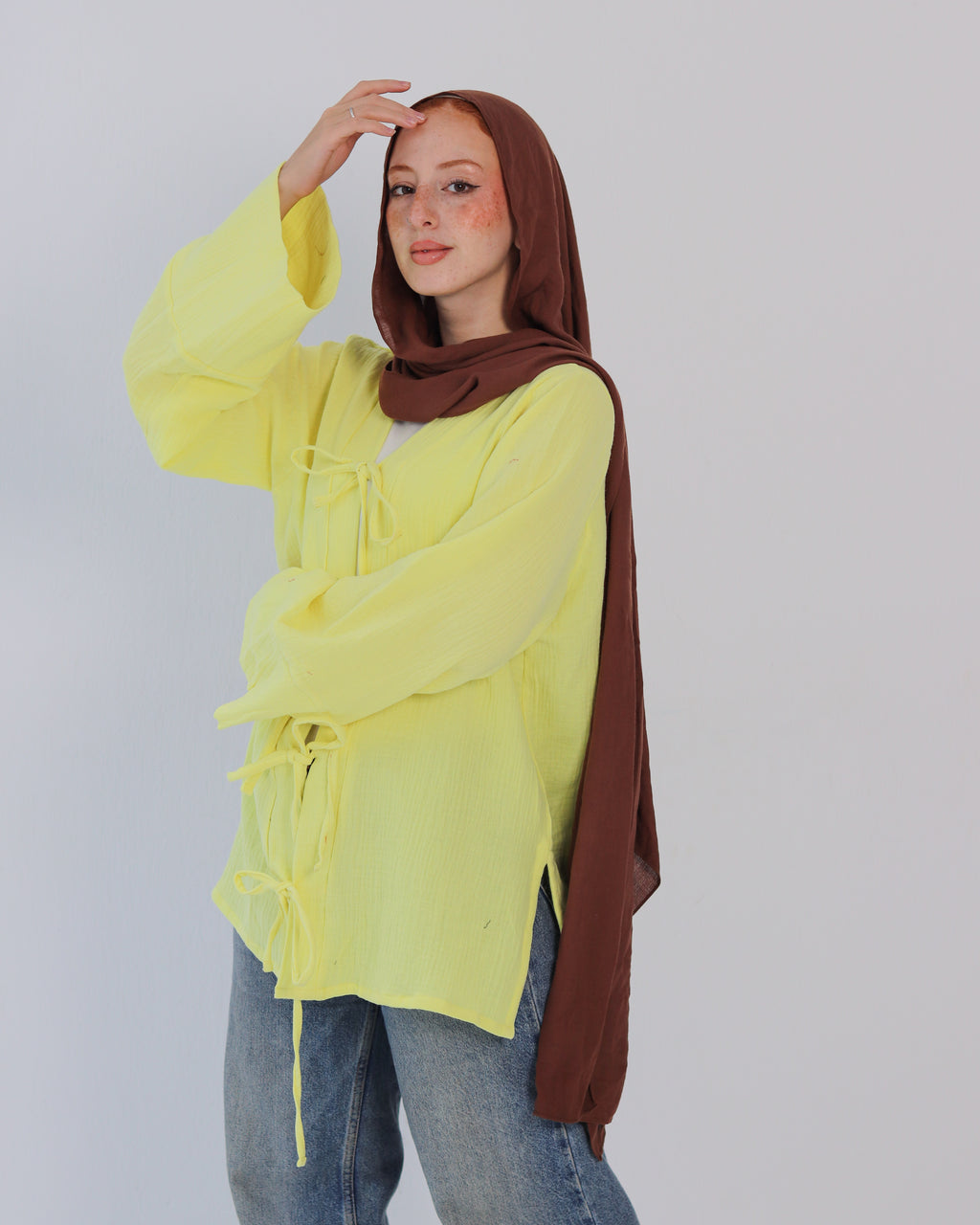 Bubbles Linen Blouse - Yellow