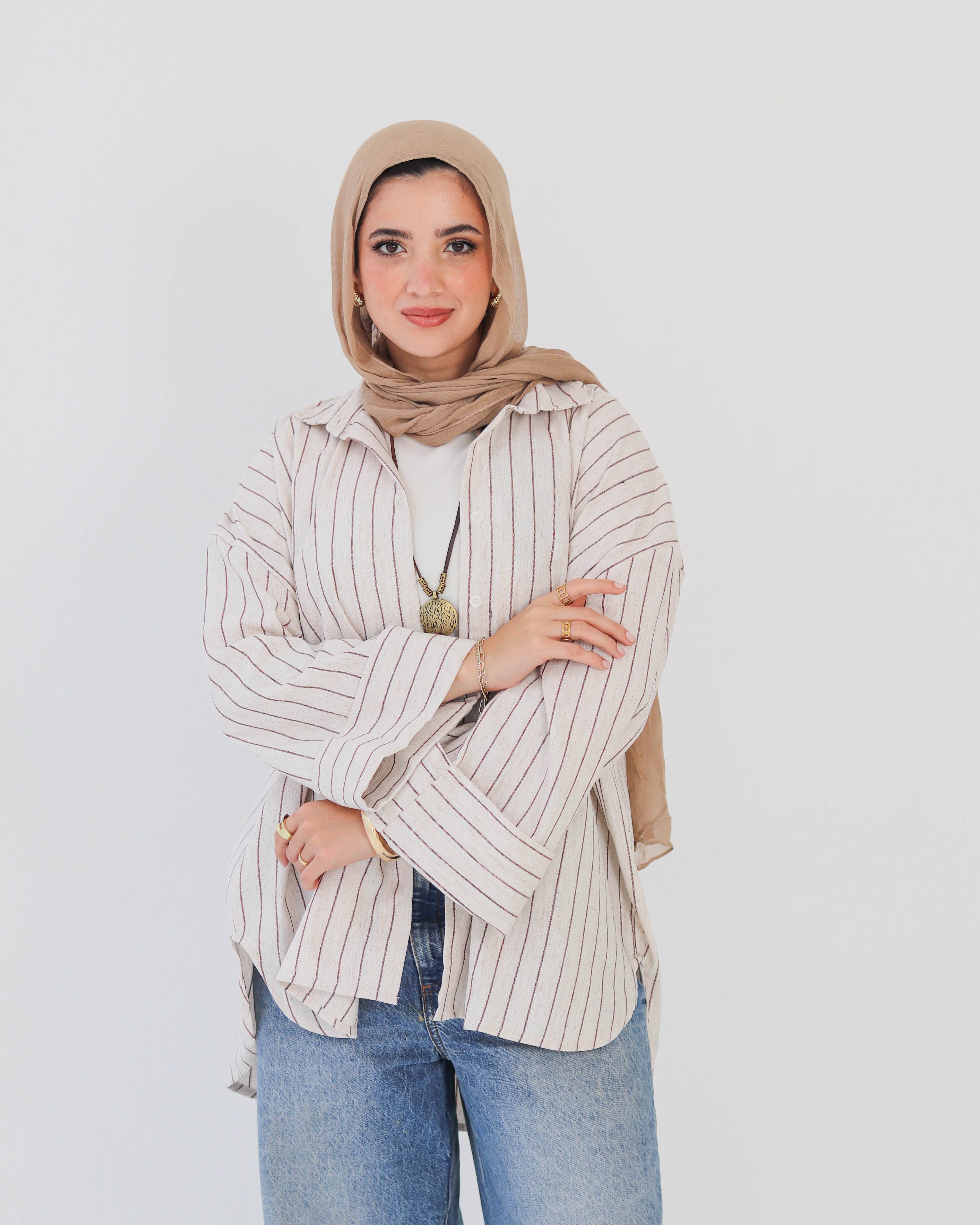 Stripped Shirt - Brown