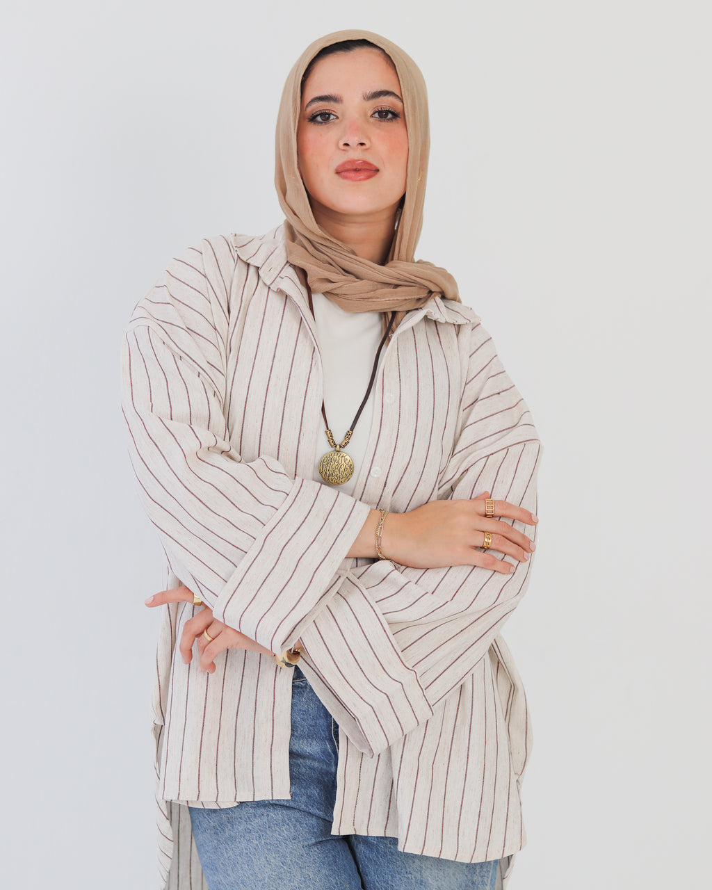 Stripped Shirt - Brown