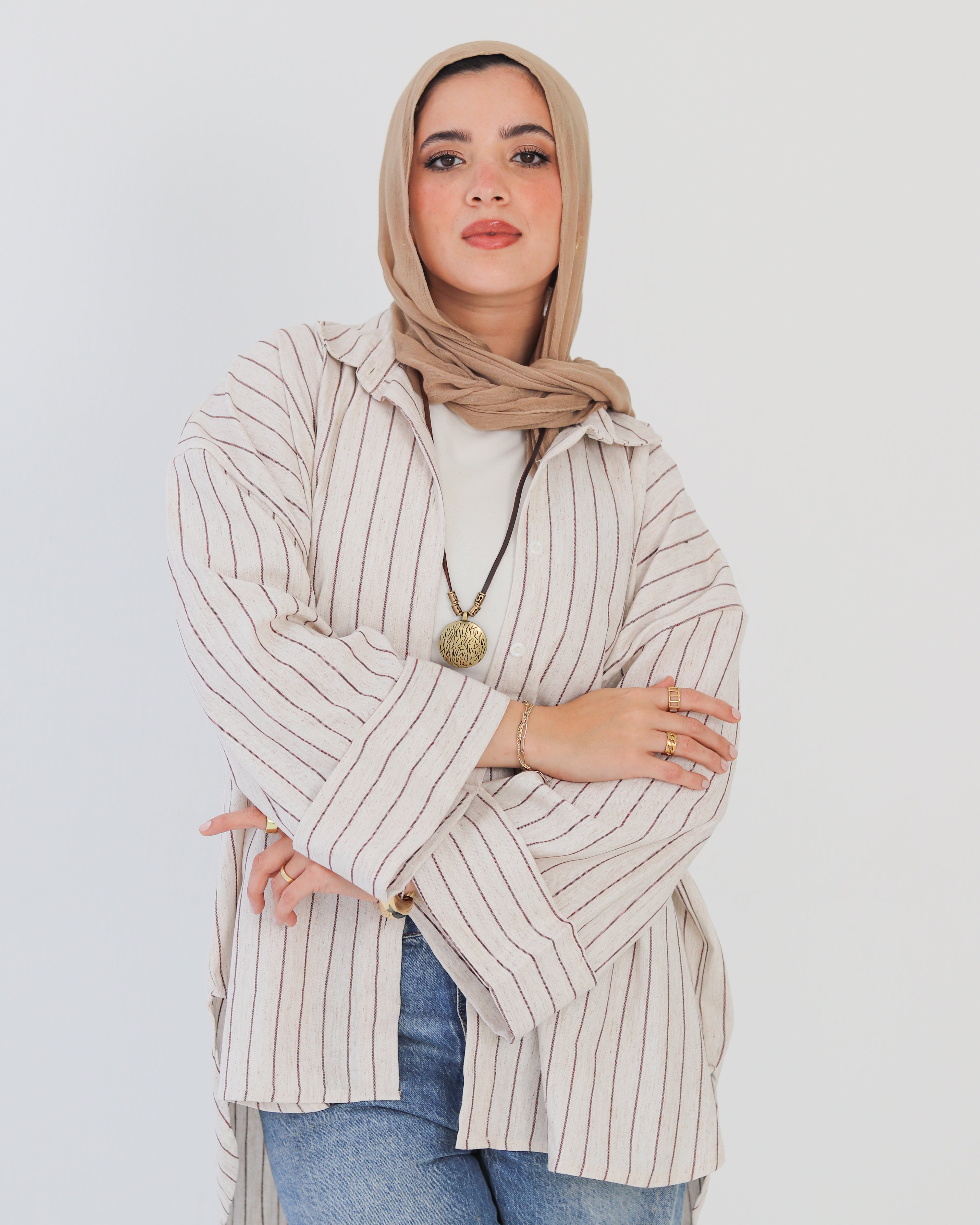 Stripped Shirt - Brown