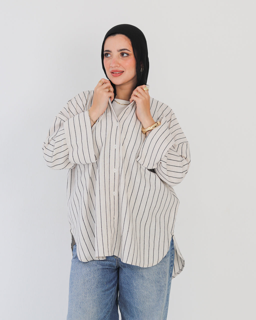 Stripped Shirt - Black