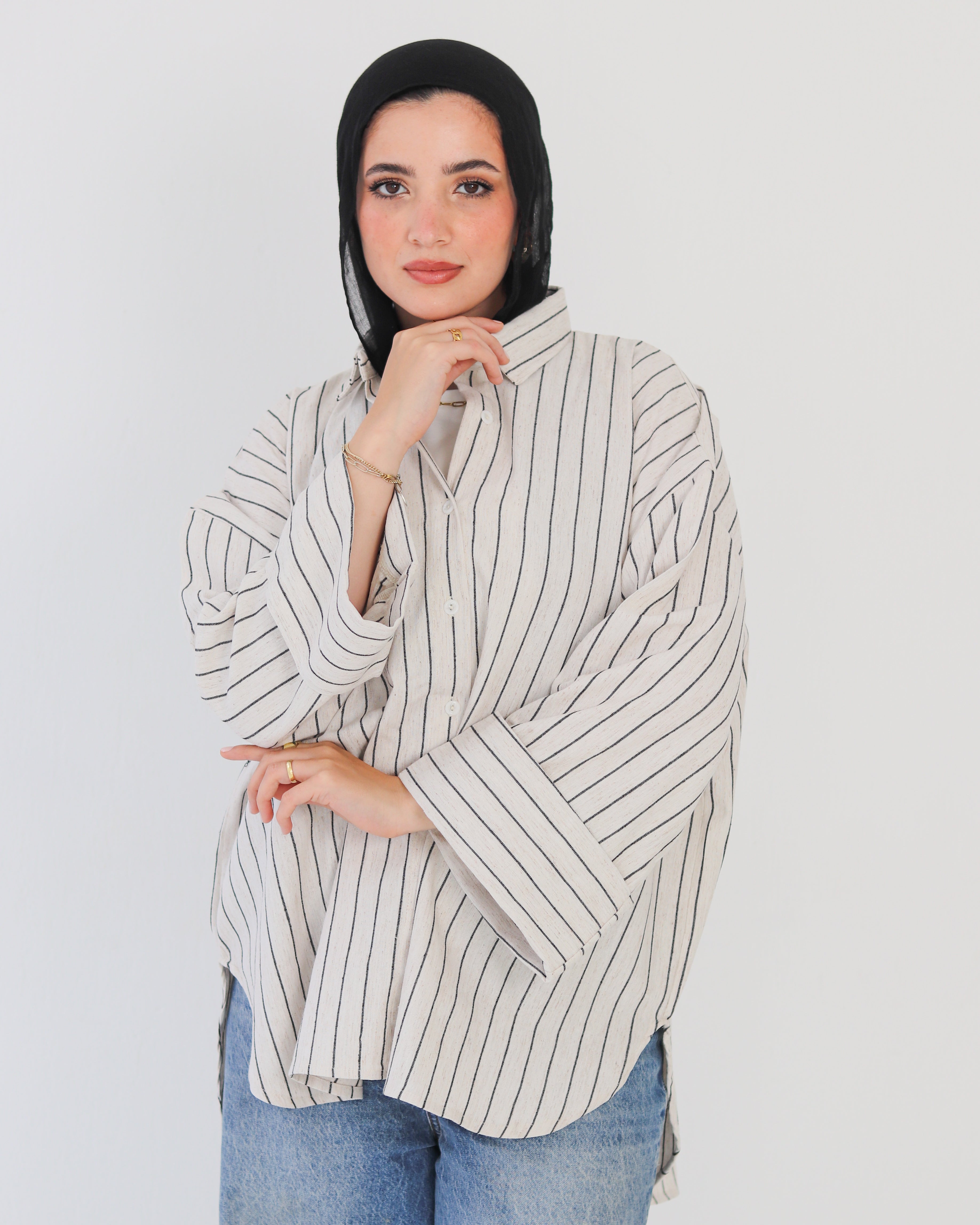 Stripped Shirt - Black