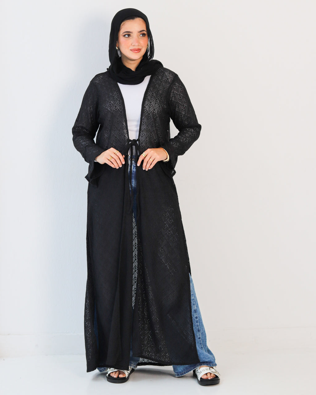 Crochet Cardigan - Black