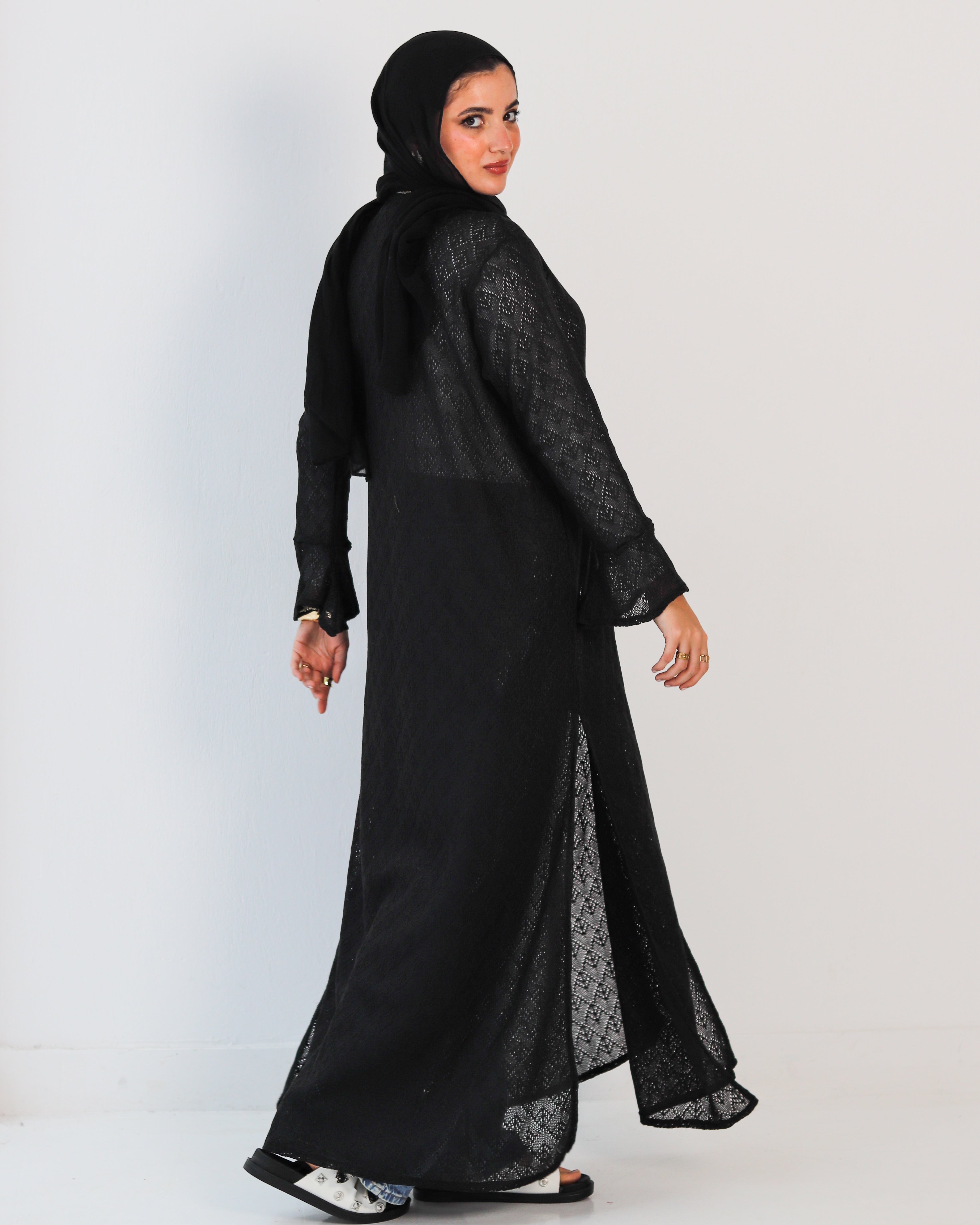 Crochet Cardigan - Black