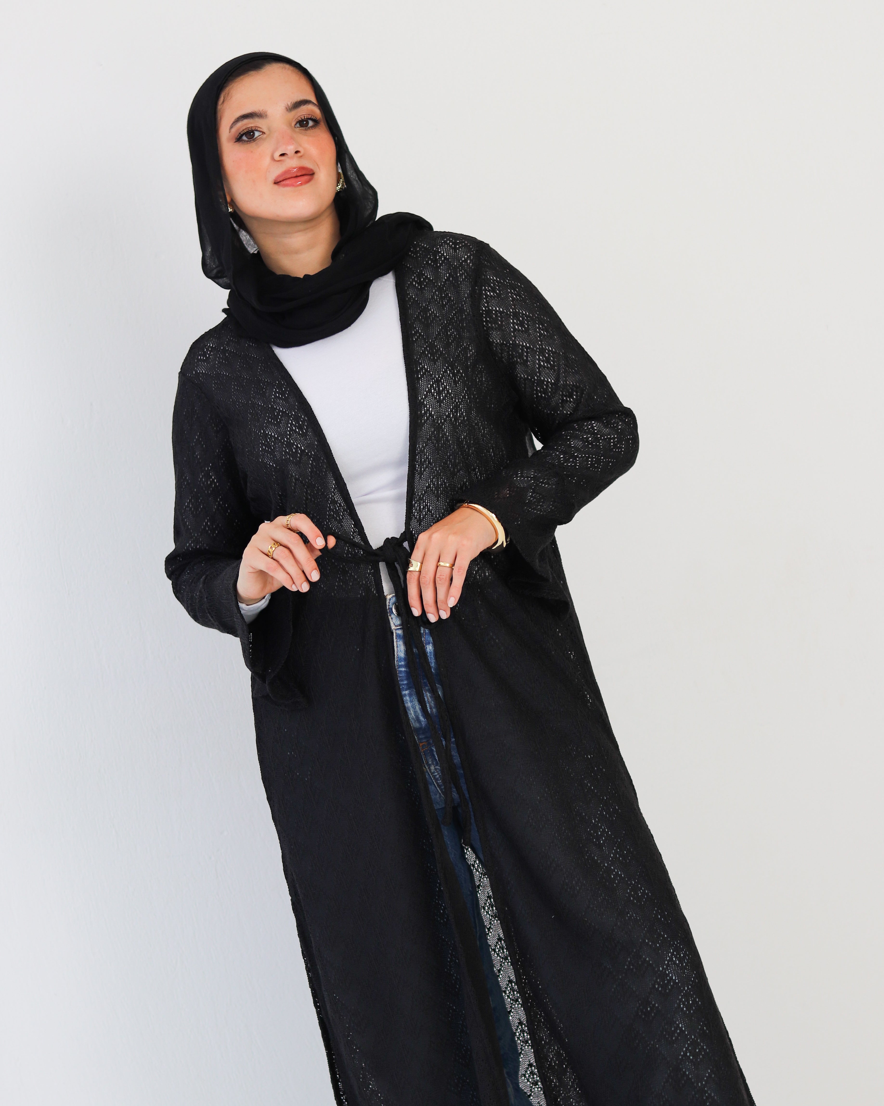 Crochet Cardigan - Black