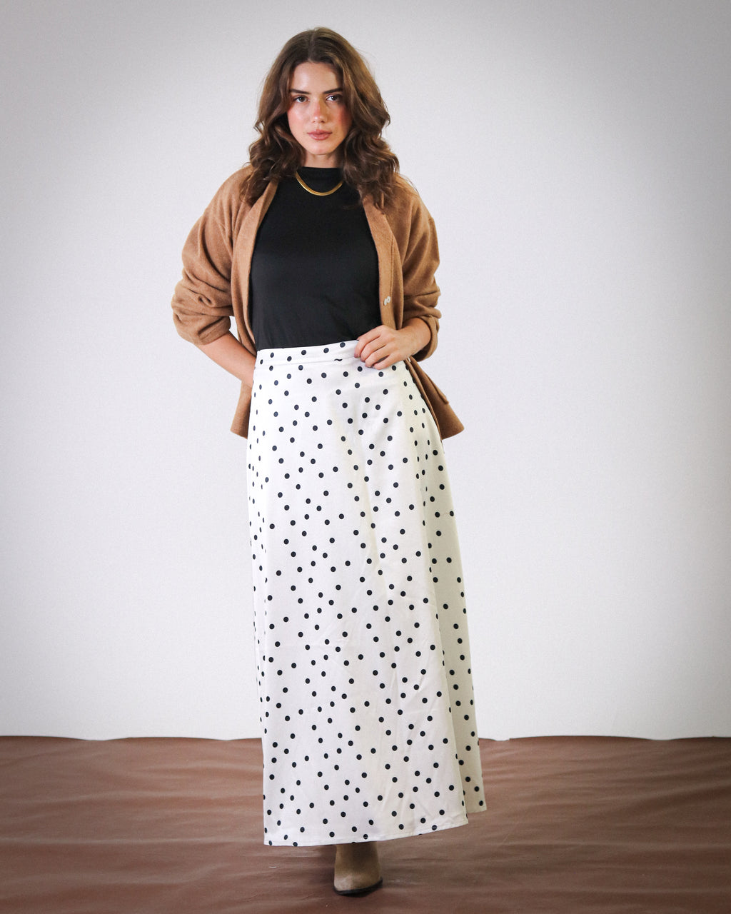 Dots Satin Skirt