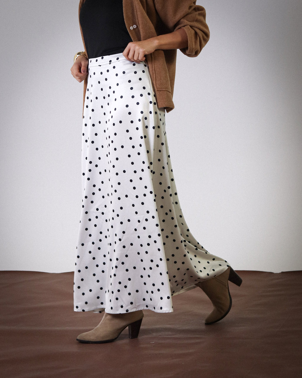 Dots Satin Skirt