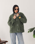 Snowflakes Cardigan - Olive