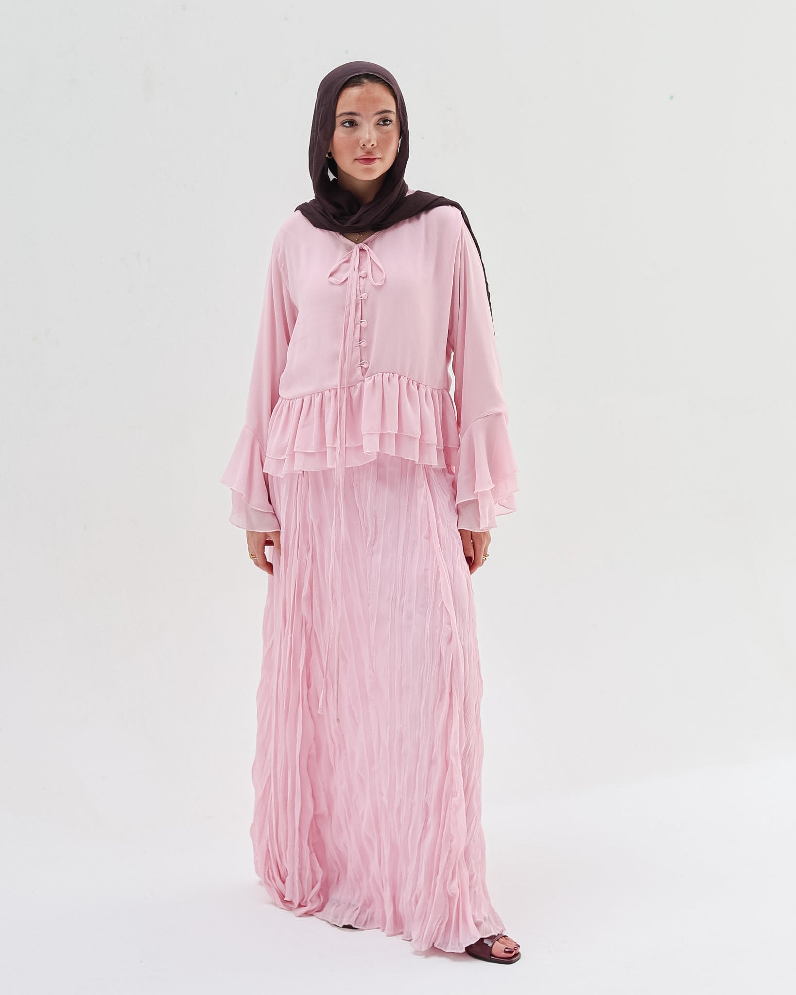 Crinkled Chiffon Skirt