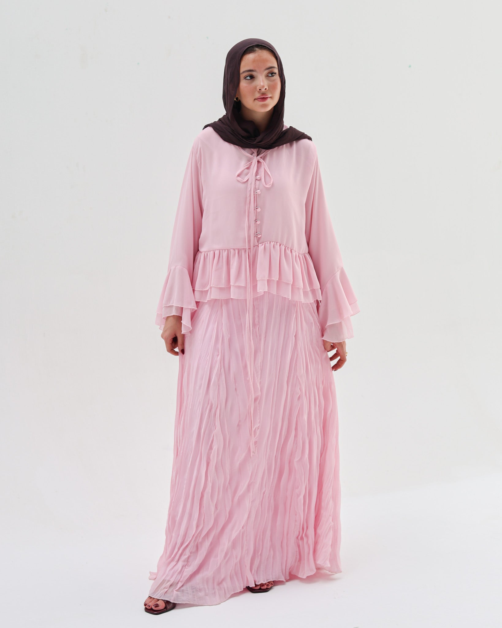 Crinkled Chiffon Skirt