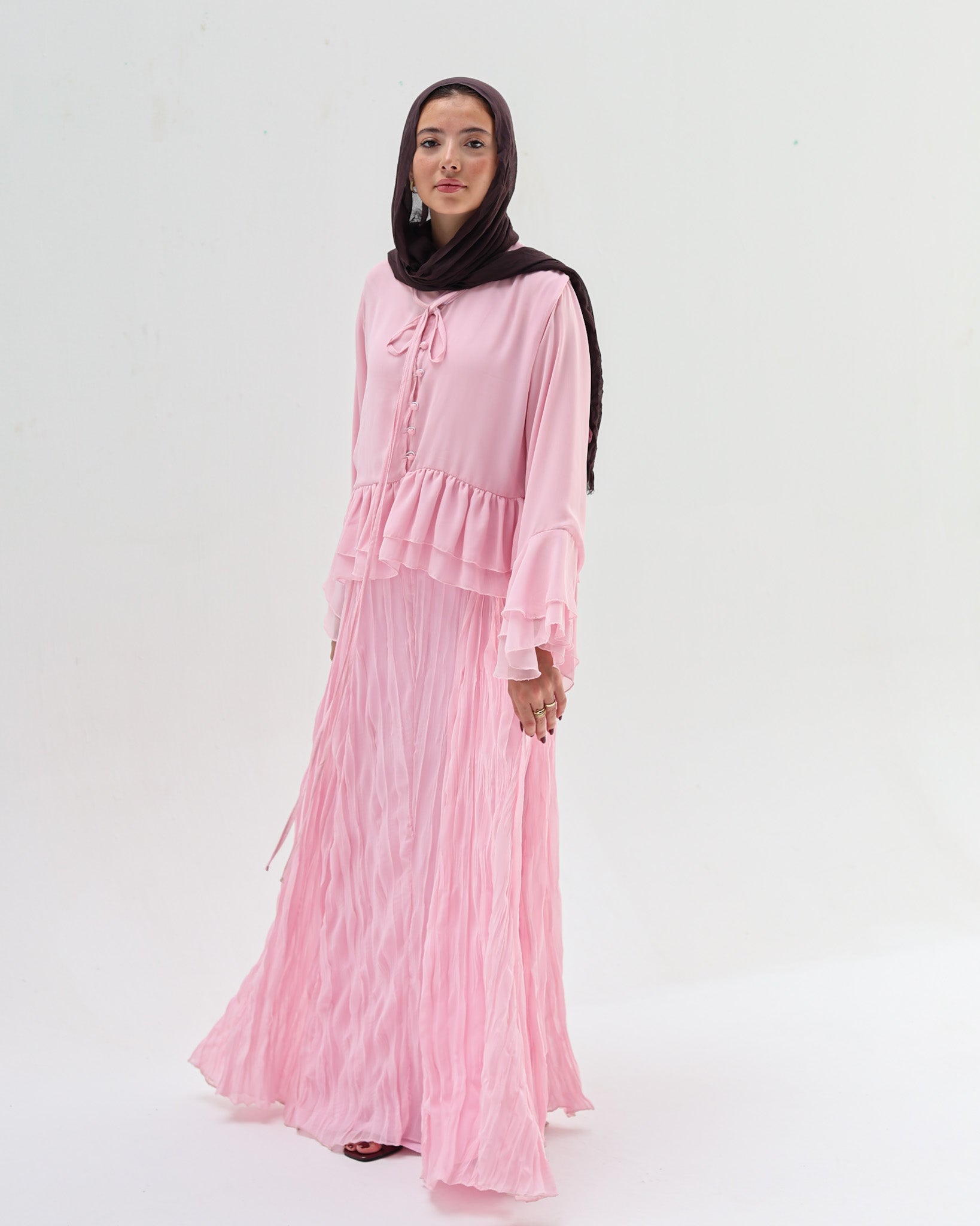 Crinkled Chiffon Skirt