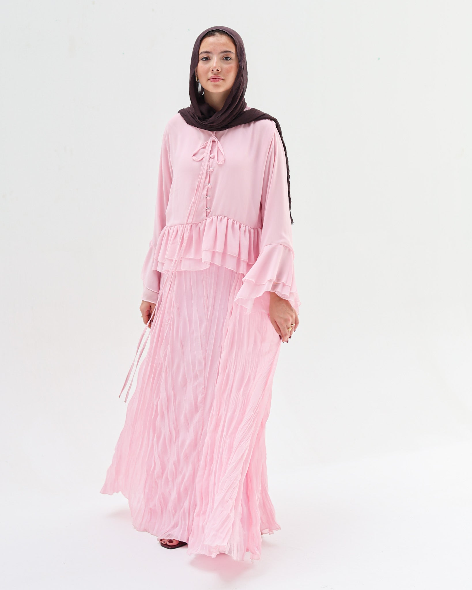 Crinkled Chiffon Skirt