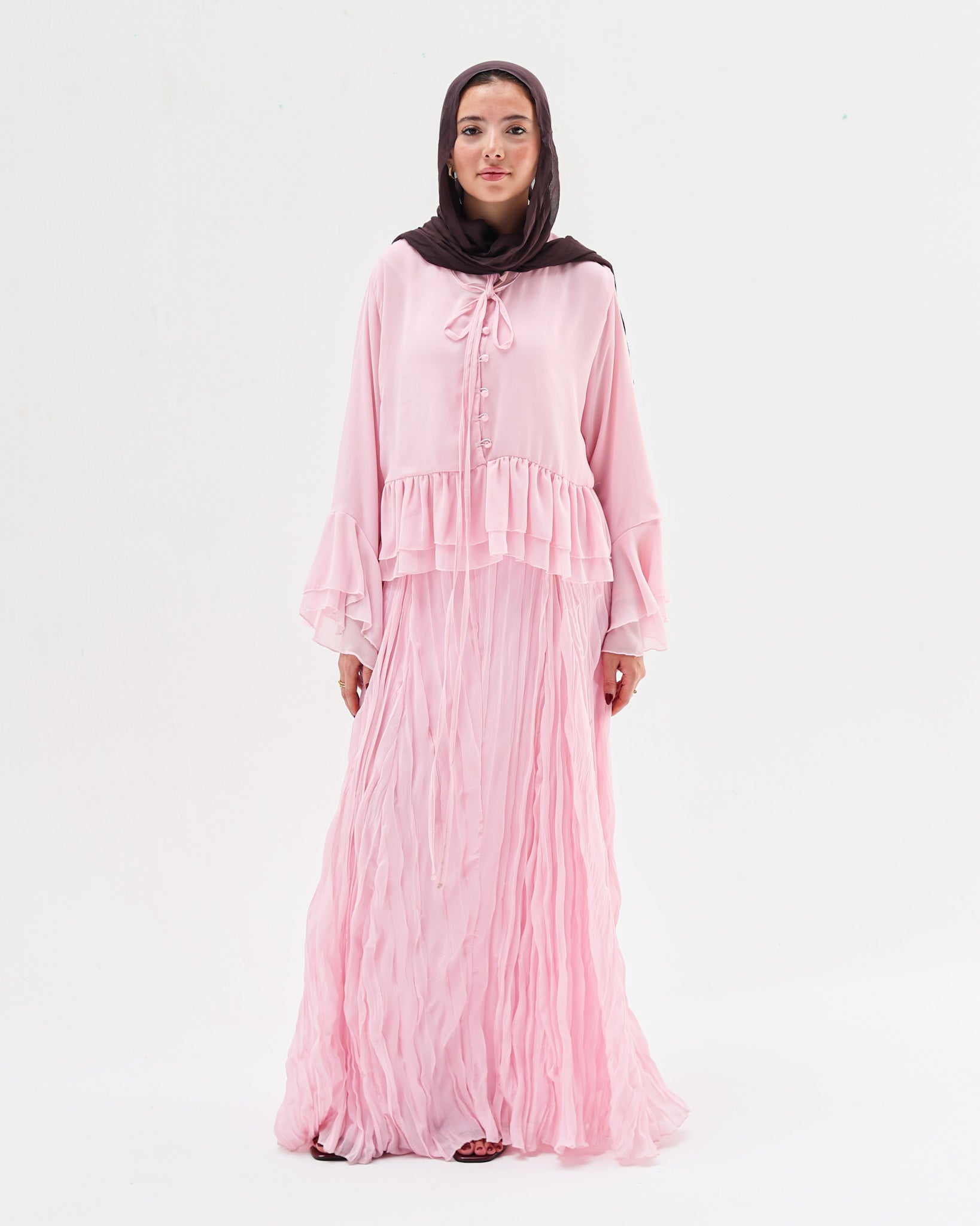 Crinkled Chiffon Skirt