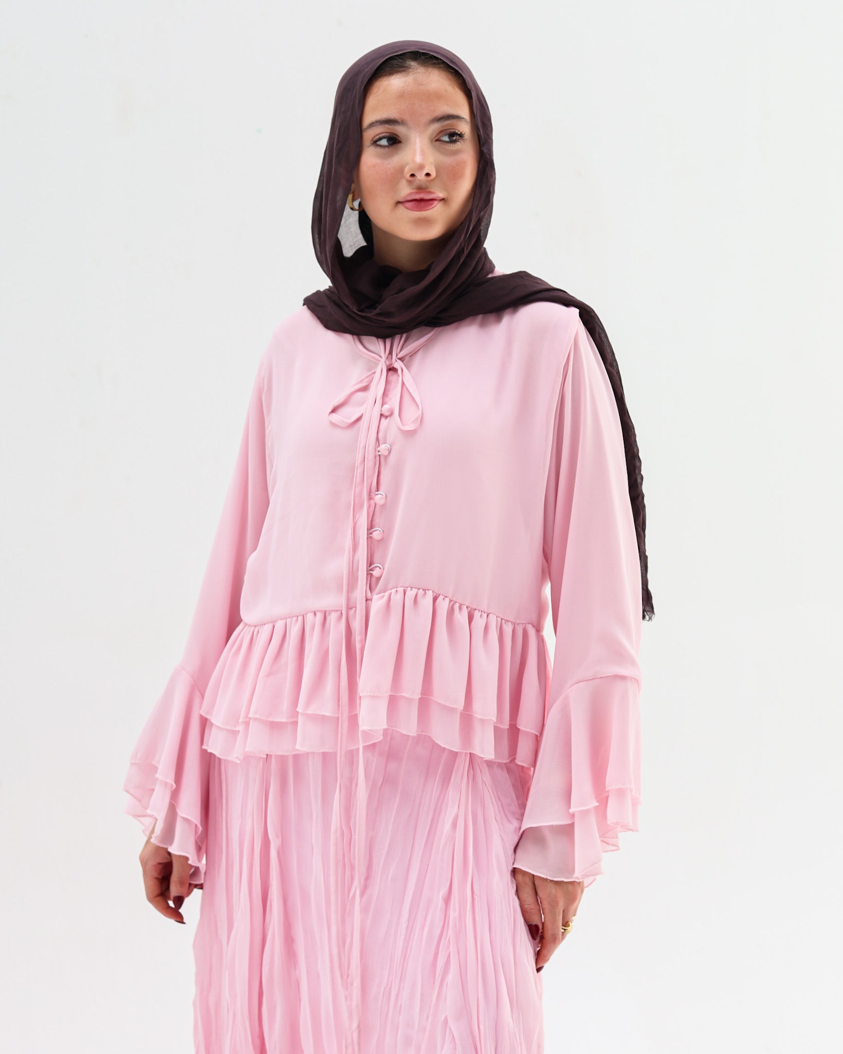 Crinkled Chiffon Blouse