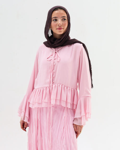 Crinkled Chiffon Blouse