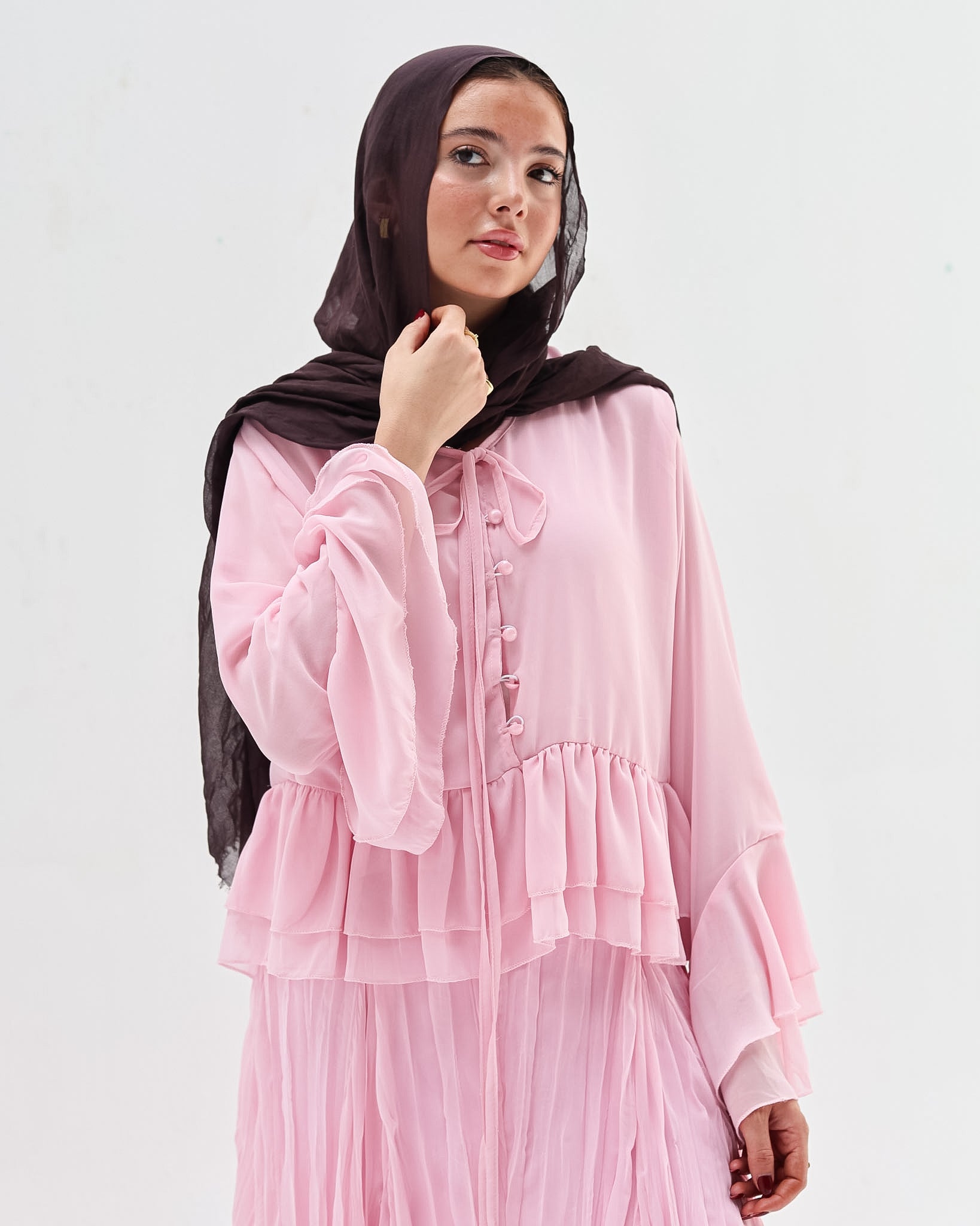 Crinkled Chiffon Blouse